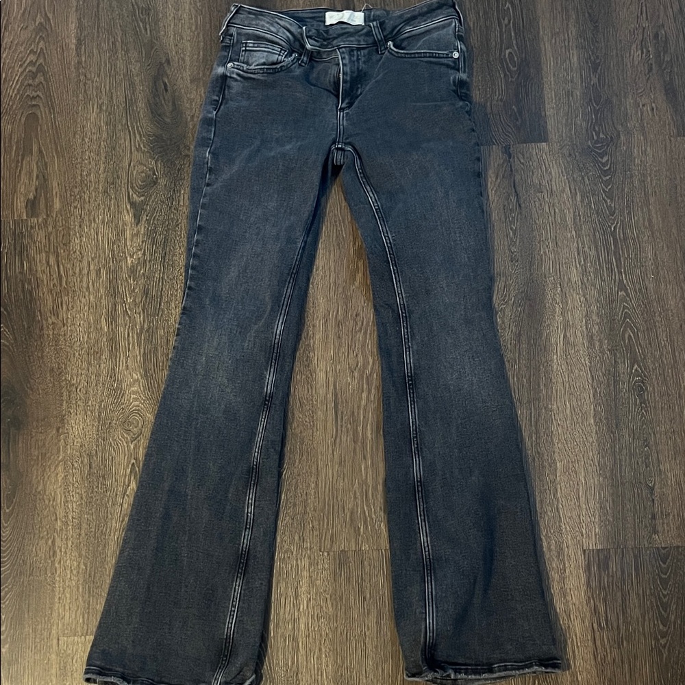 We The Free Dark Gray Flare Jeans